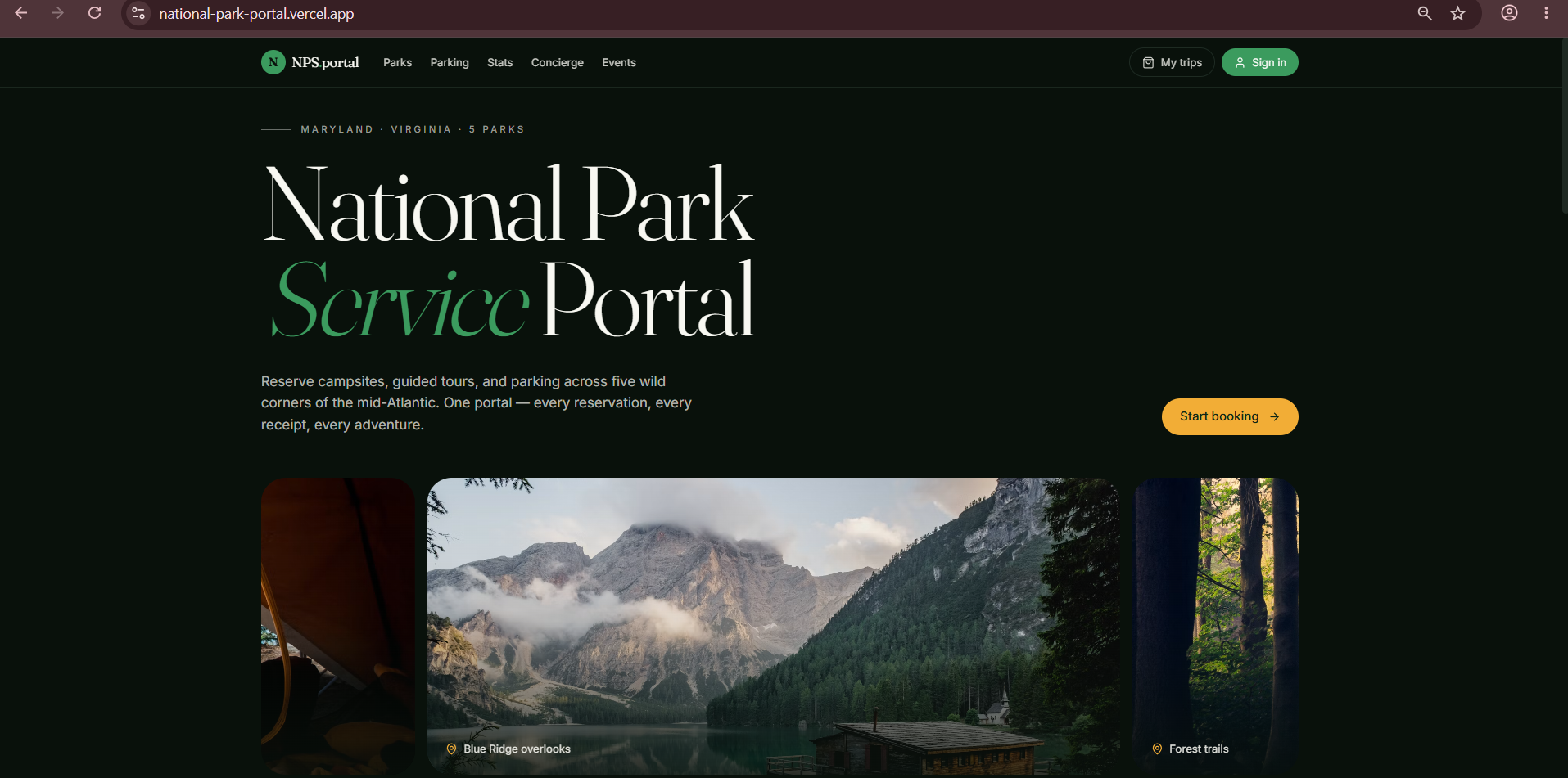 National Park Service Portal 1